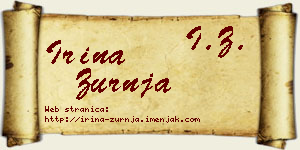 Irina Zurnja vizit kartica